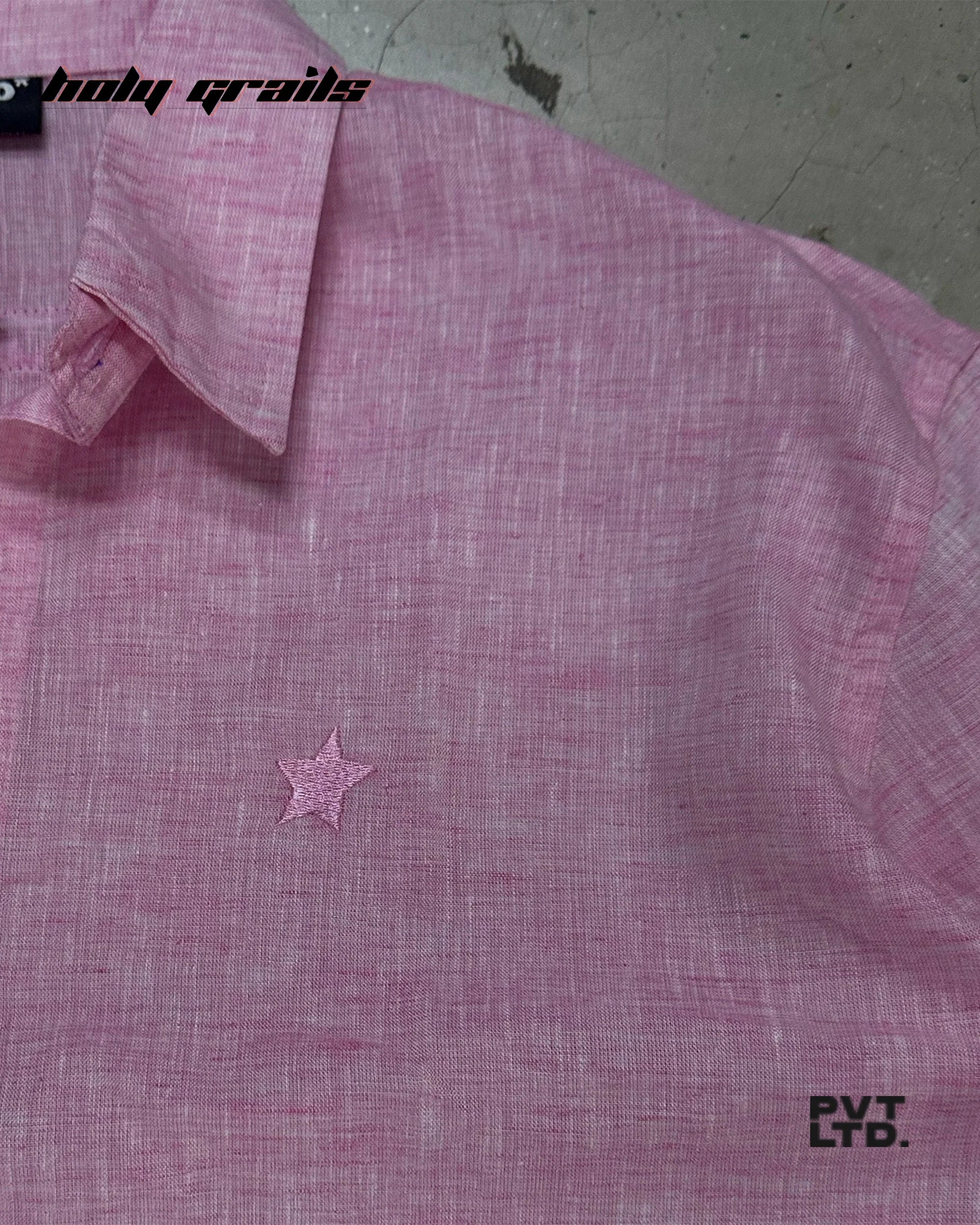 Pink Solid Linen Shirt HG x Pvt Ltd