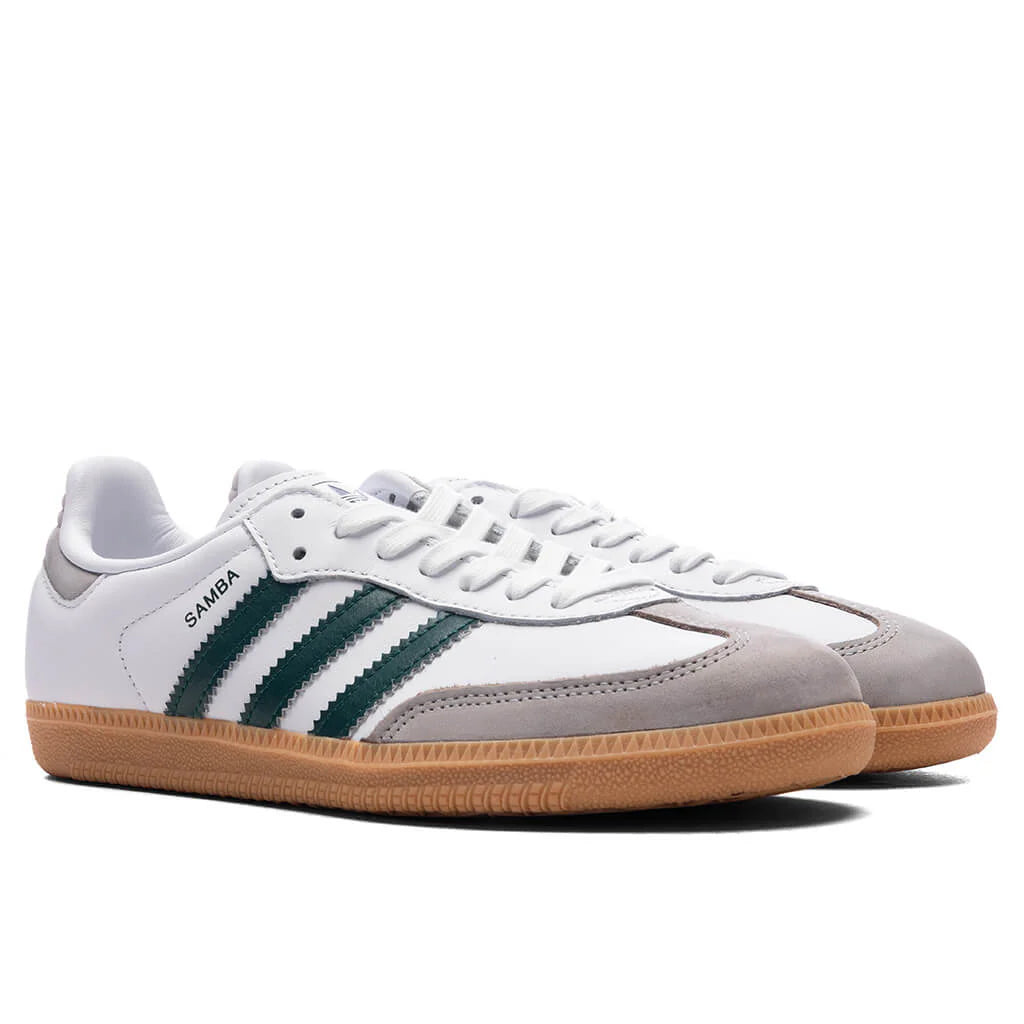 Womens Samba OG Cloud White Core Green Grey Two
