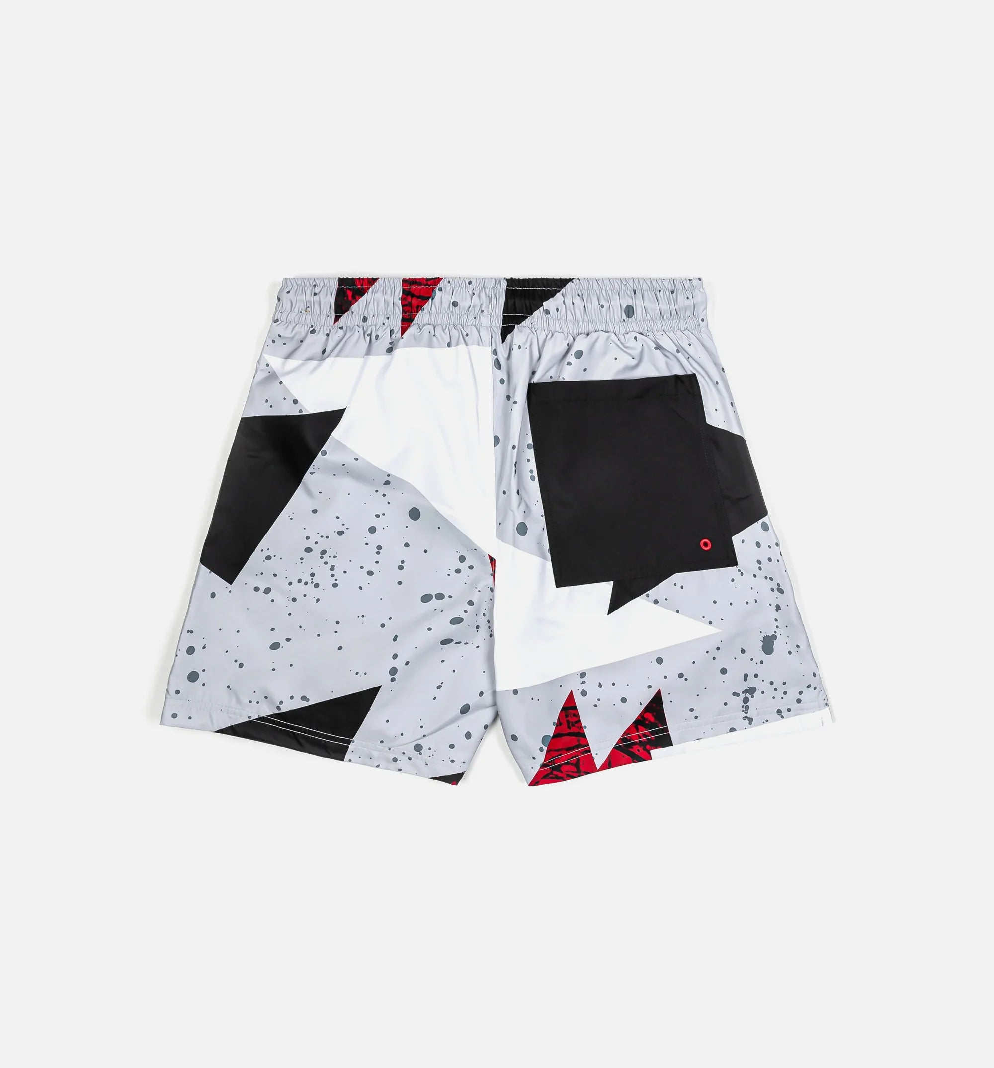 Essentials 5 Poolside Mens Shorts Cement Grey Fire Red