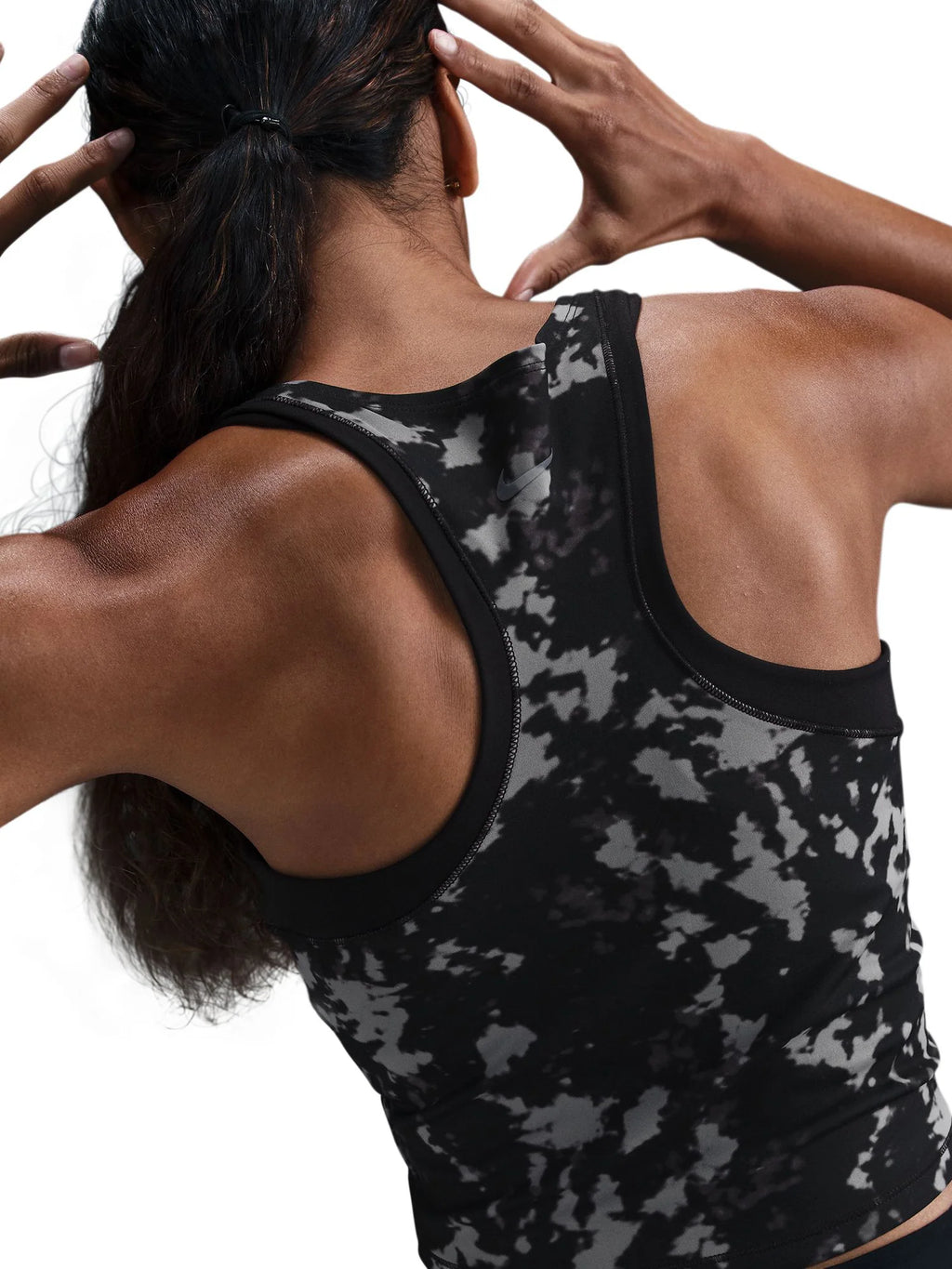 Nike Womens One Fitted Dri FIT Cropped Printed Tank Top