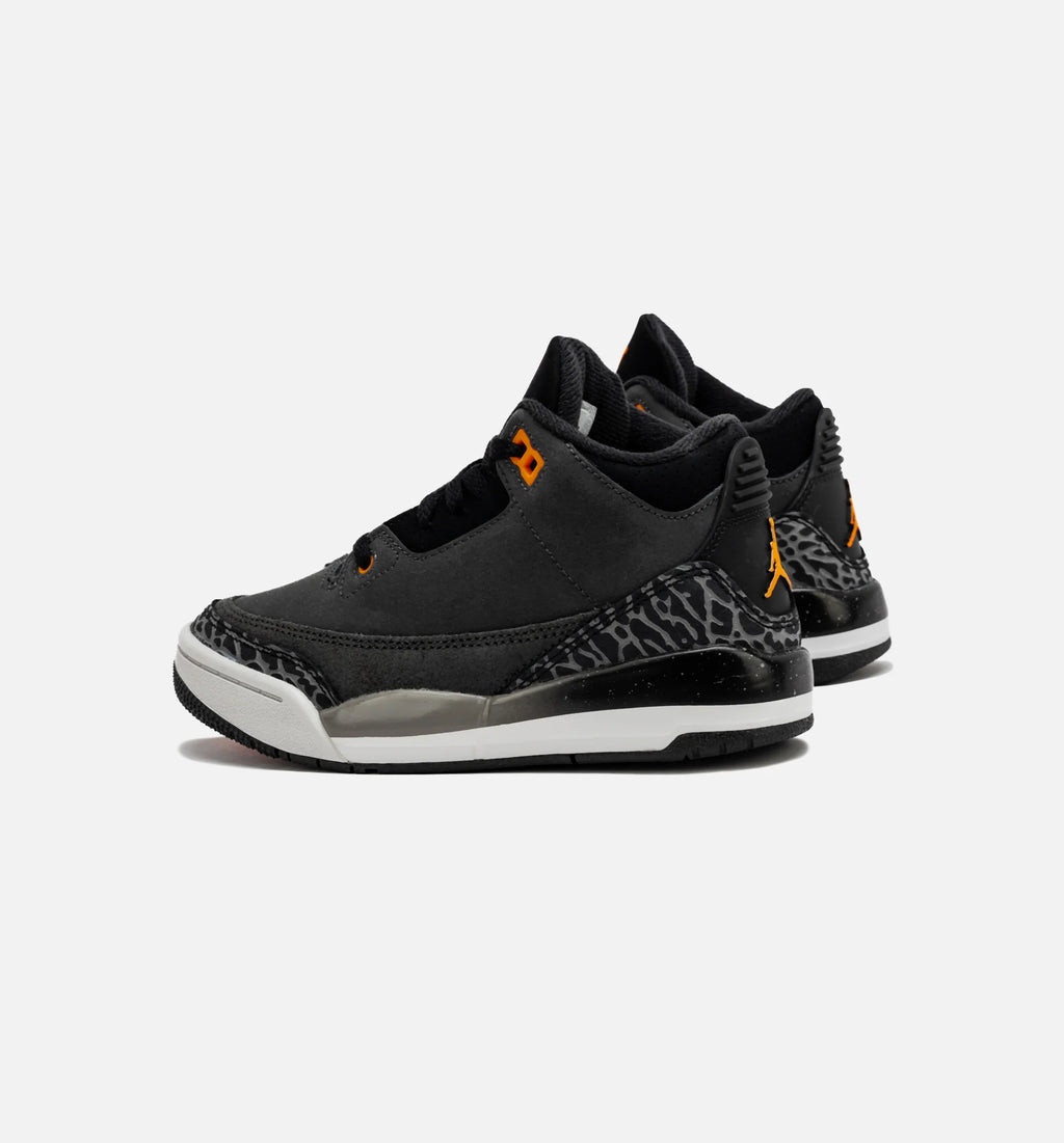 Air Jordan 3 Retro Fear Preschool Lifestyle Shoe Night Stadium Total Orange