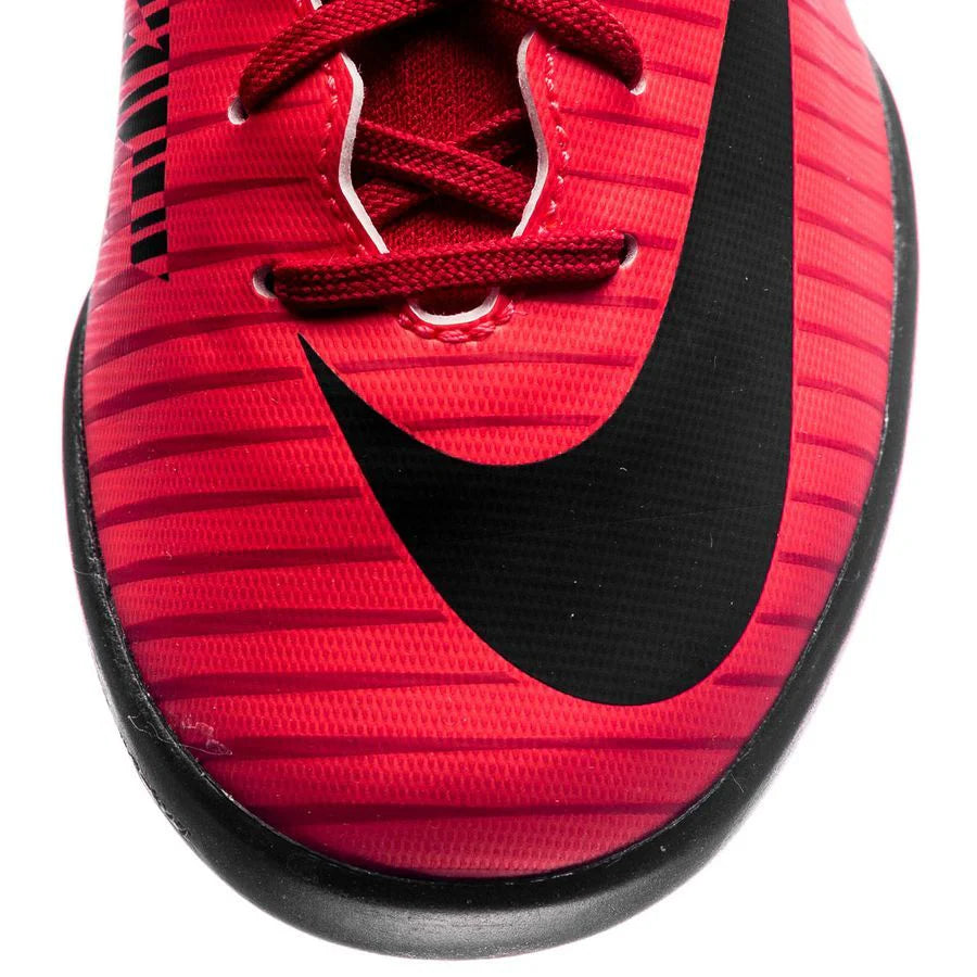 Kids Nike MercurialX Victory VI Dynamic Fit IC Indoor Competition Football Boot Red Black Crimson