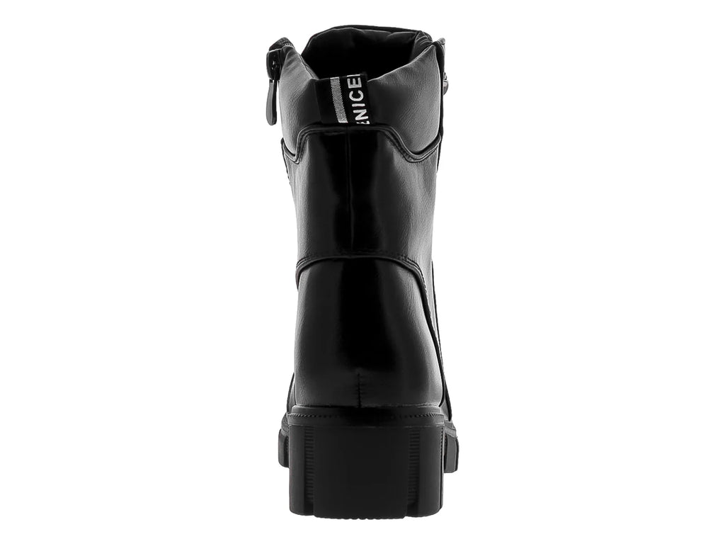 Botines Combat Roze Negro para Mujer