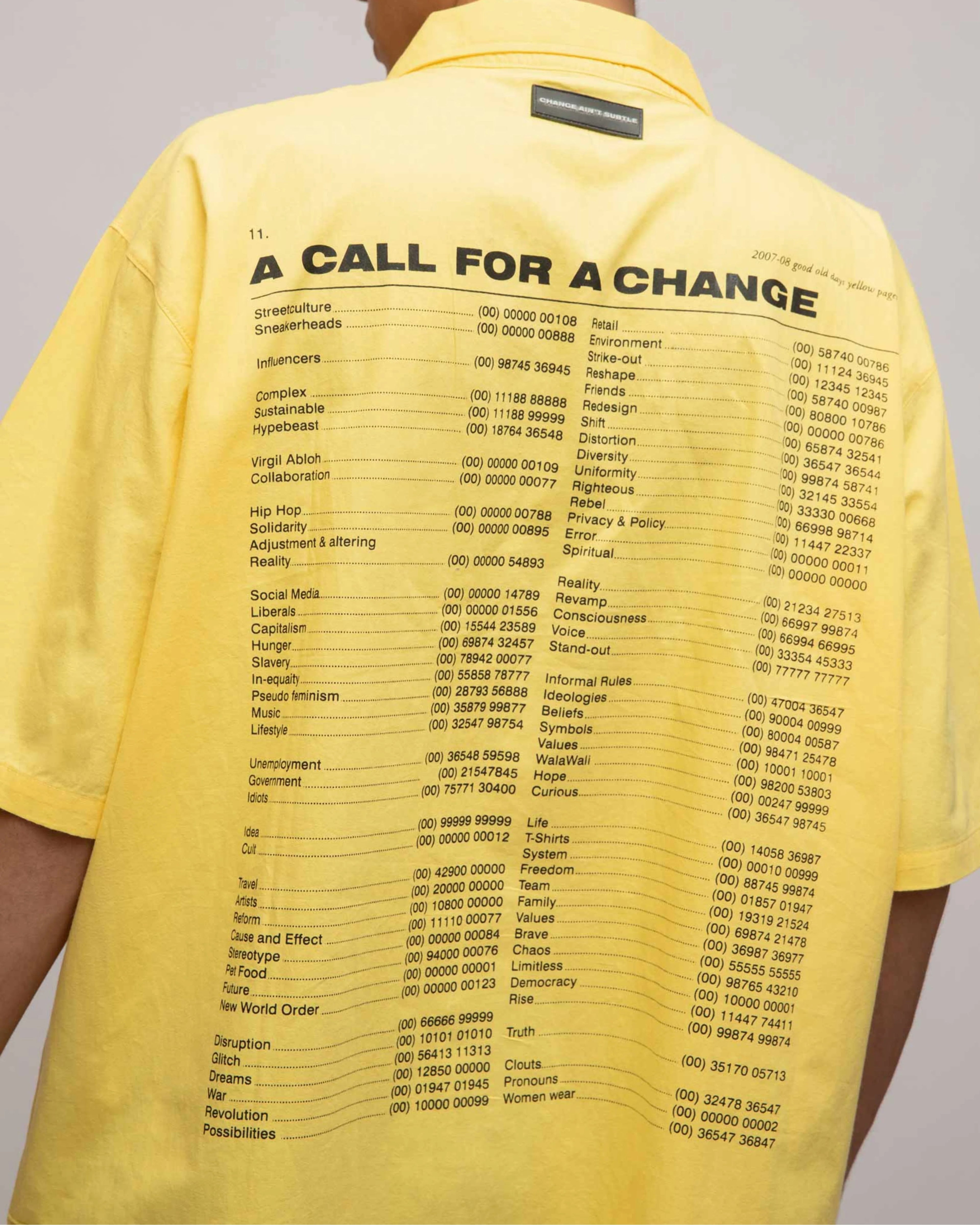 Yellow Pages Shirt HG X WalaWali