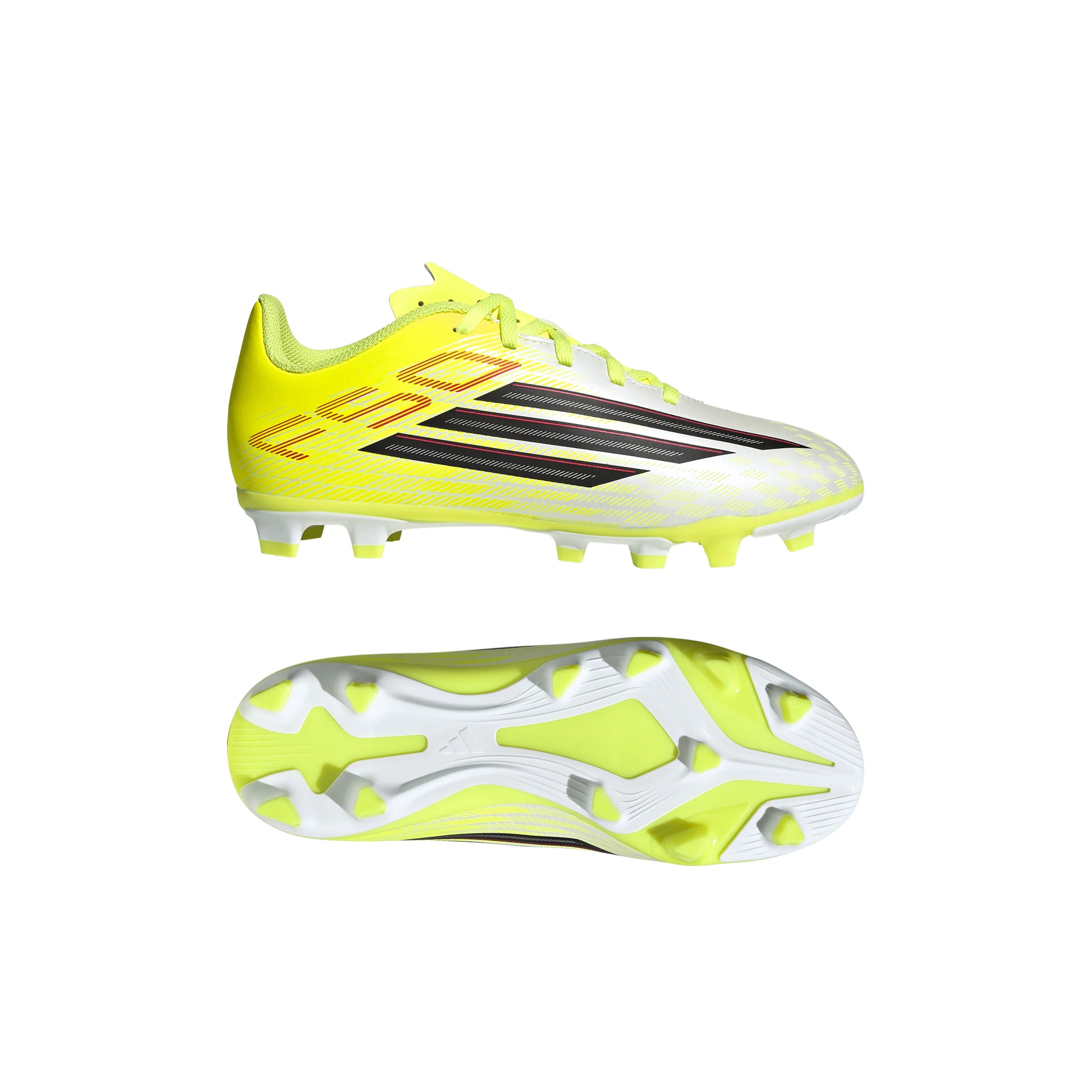 adidas F50 Club FG MG Firm Ground Multi Ground Youth Soccer Cleats Yellow Black Red