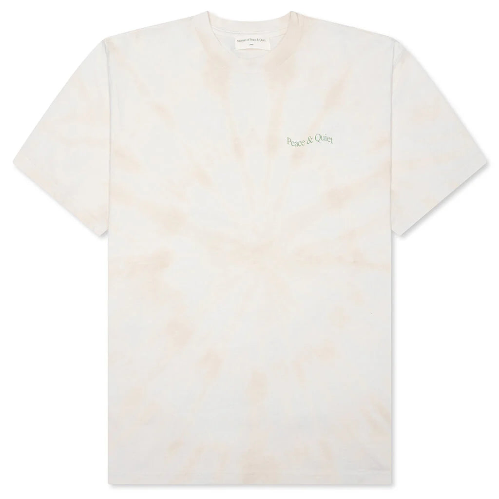Wordmark Tie Dye T Shirt Bone