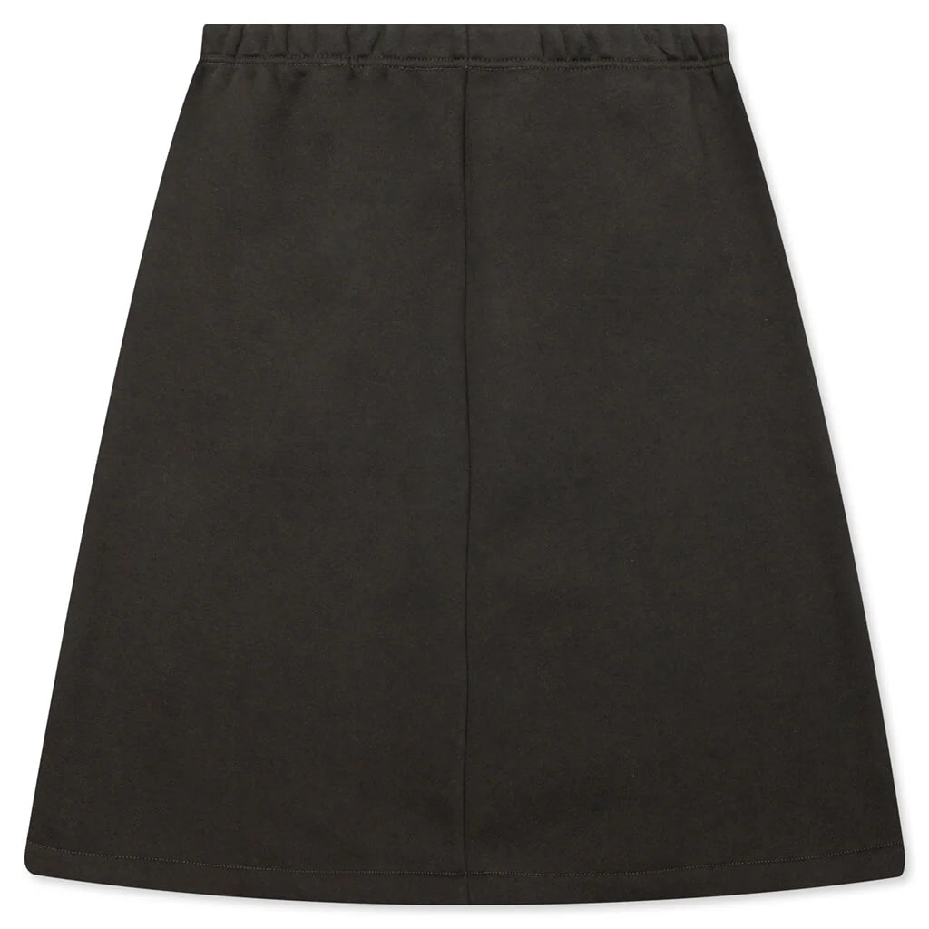 Womens Midlength Skirt Off Black