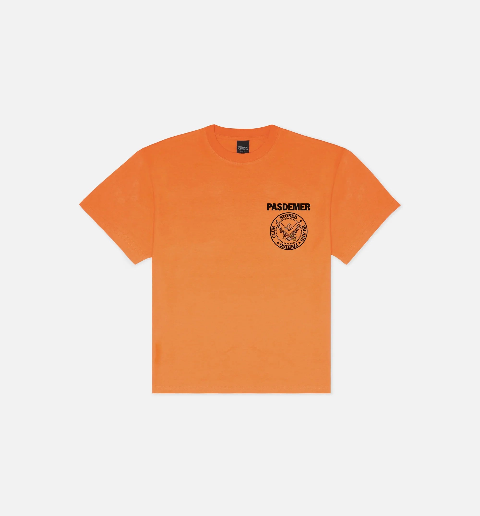 Fishing Club Mens Short Sleeve Shirt Orange