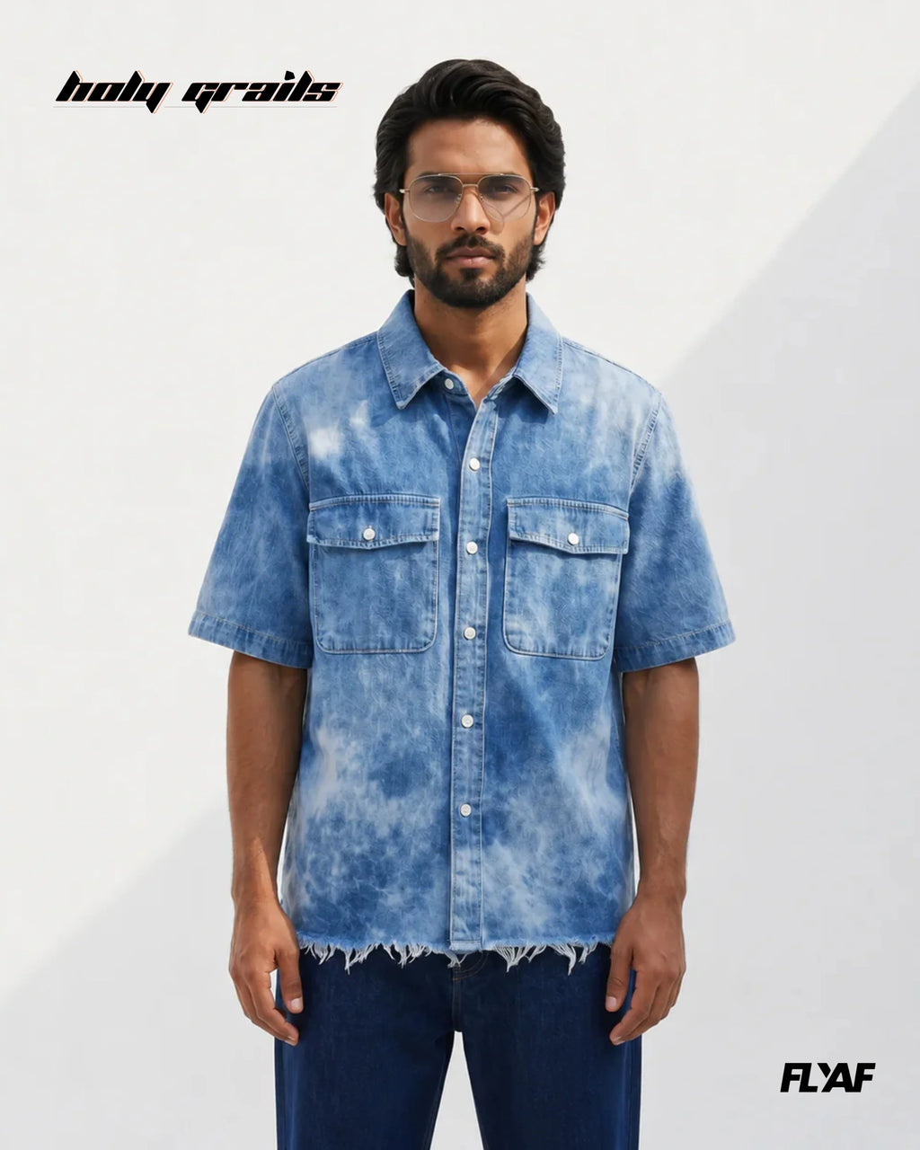 Denim Yoke Rebel Half Sleeve Shirt HG x FLYAF