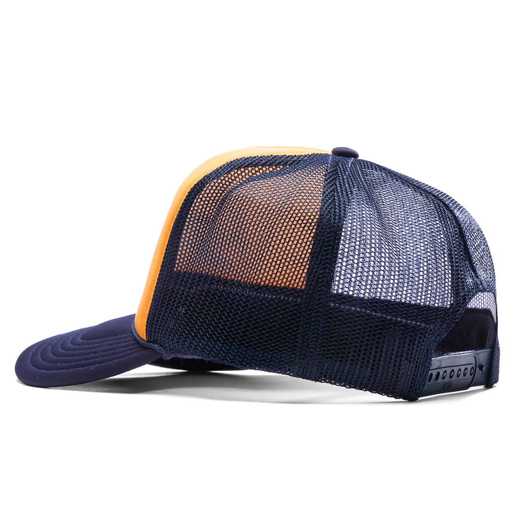 Frew Trucker Hat Navy Gold