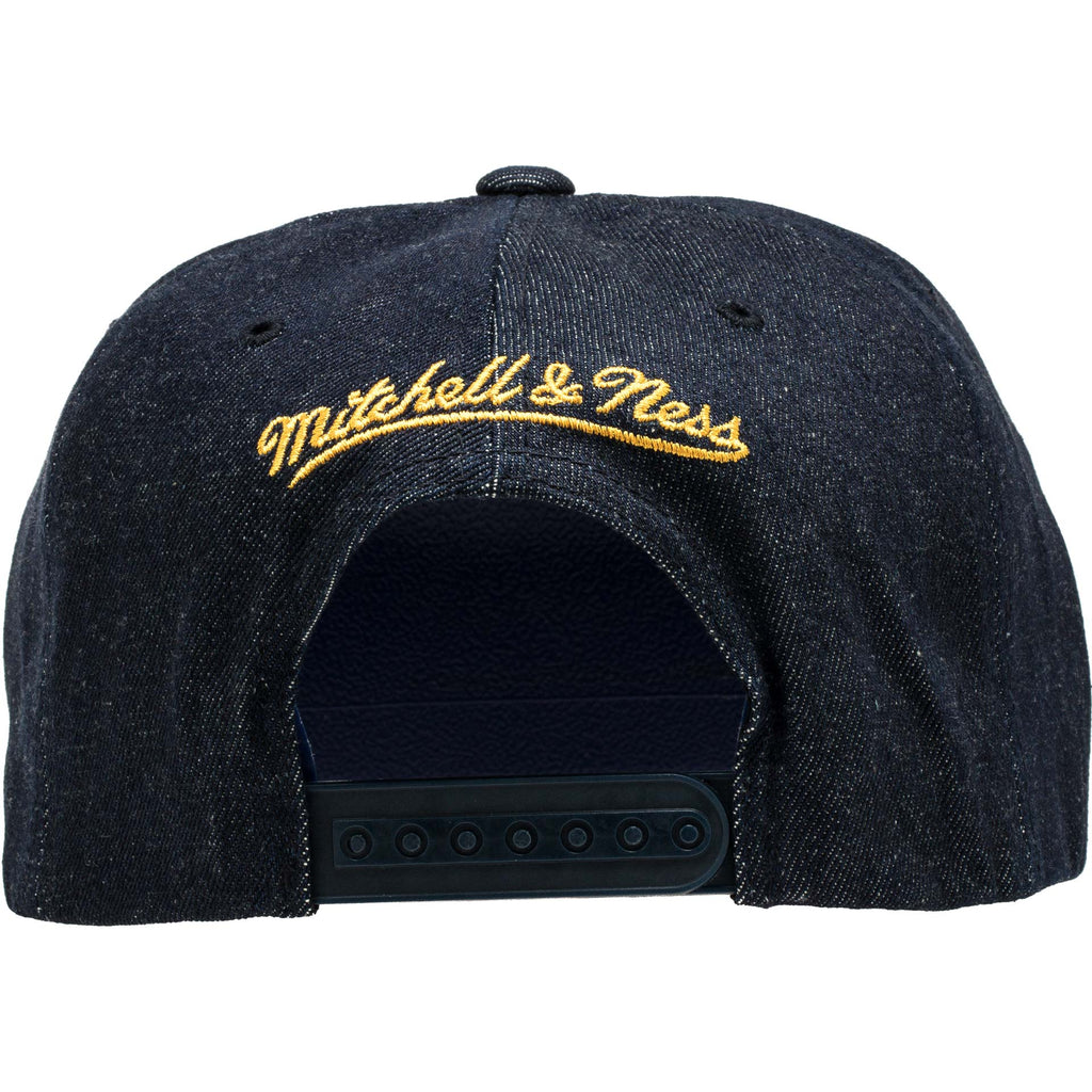 San Francisco Warriors Snapback Mens Denim Yellow Blue