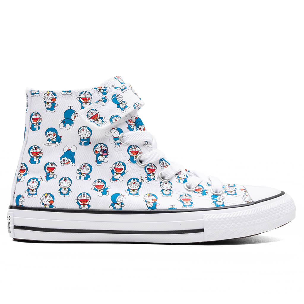 Converse x Doraemon Chuck Taylor All Star 1V Hi Vintage White Hawaiian Gold Flamingo