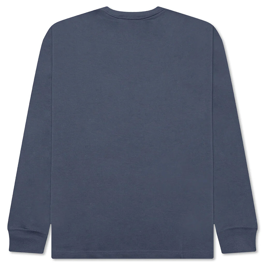 Wordmark Long Sleeve T Shirt Diffused Blue