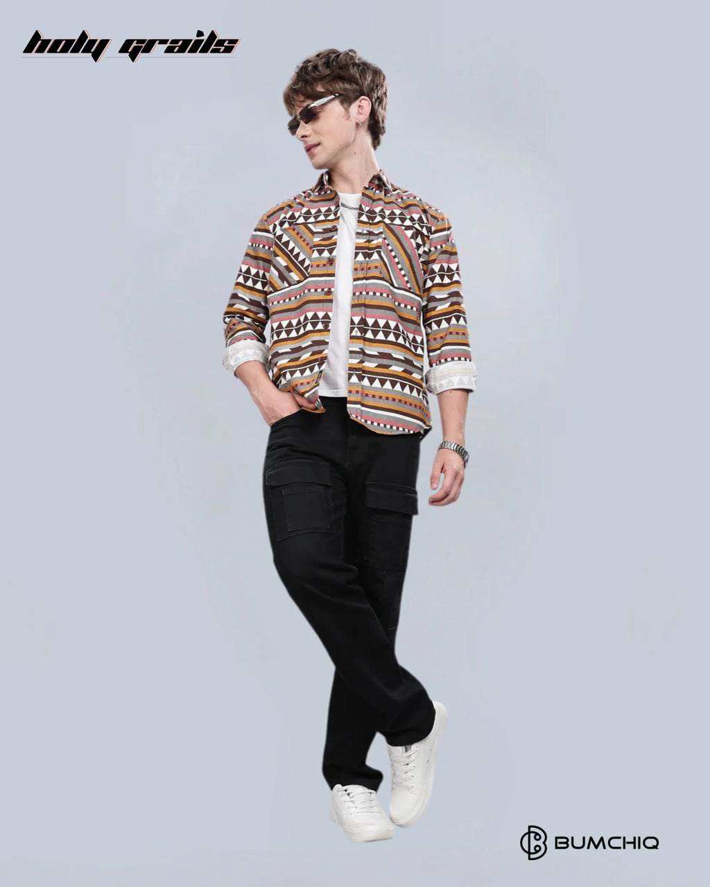 Orange Aztec Overshirt HG x Bumchiq