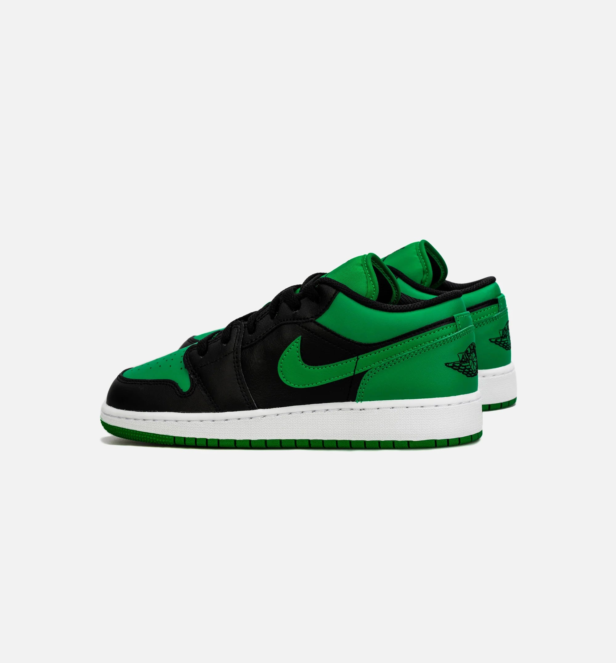 Air Jordan 1 Retro Low Lucky Green Grade School Lifestyle Shoe Black Green
