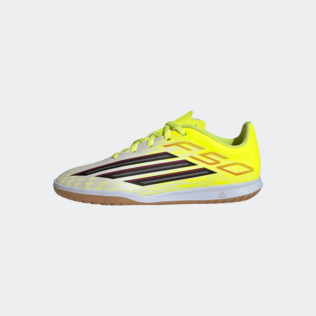 adidas F50 Club IN Indoor Youth Soccer Shoes Solar Yellow Black Lucid Red