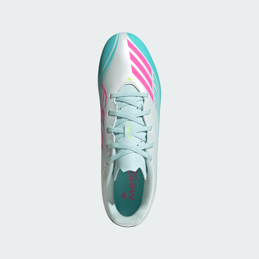 adidas F50 Messi Club FG MG Firm Ground Multi Ground Mens Soccer Cleats White Pink Aqua