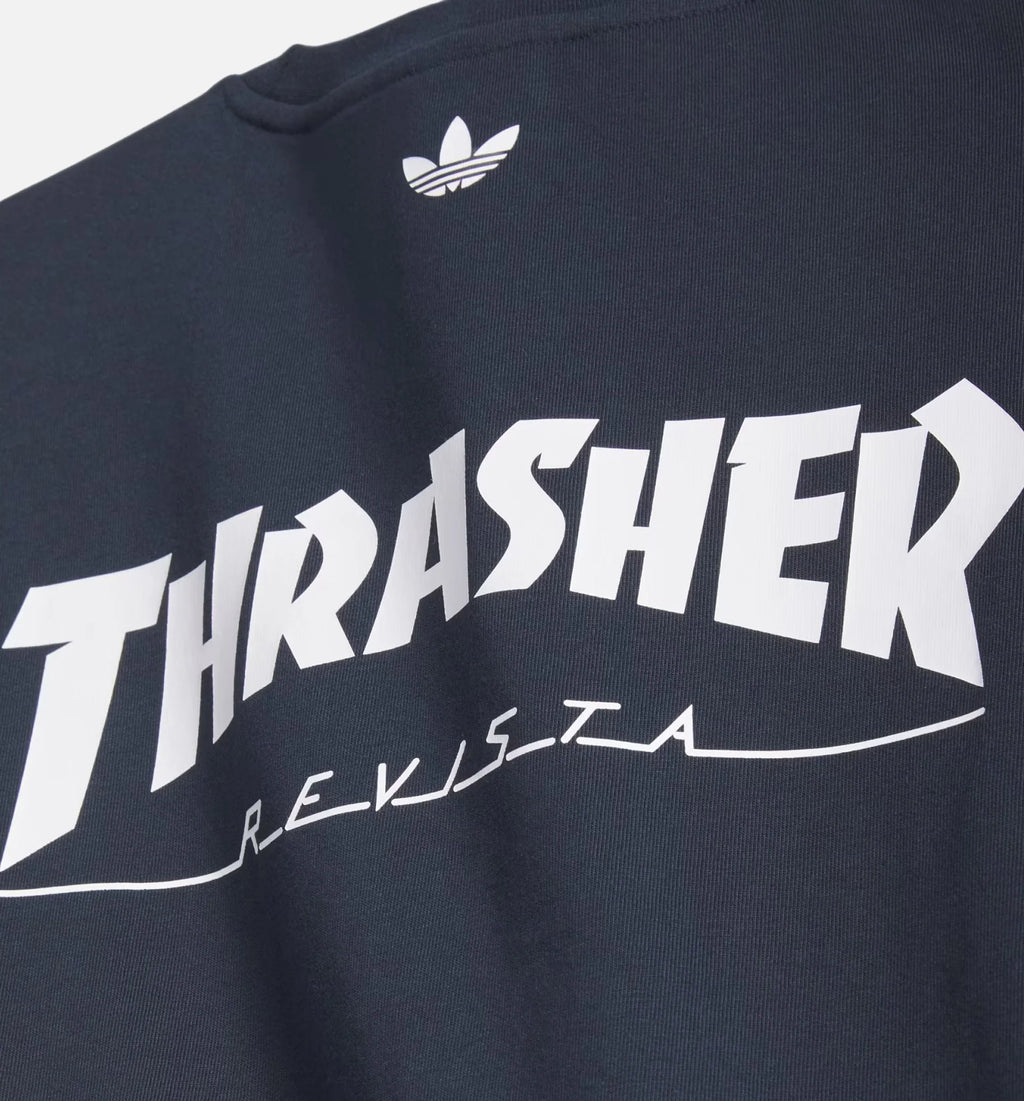 Thrasher X AFA Mens Short Sleeve Shirt Navy White