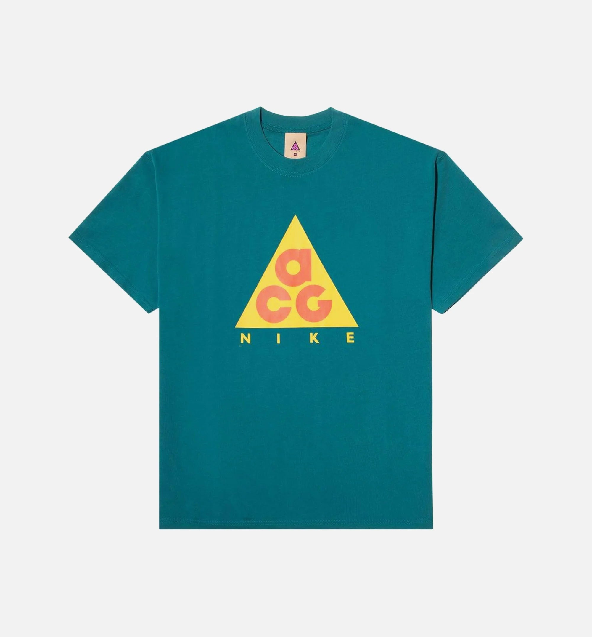 ACG Giant Logo Short Sleeve Tee Mens T Shirt Teal Yellow Red