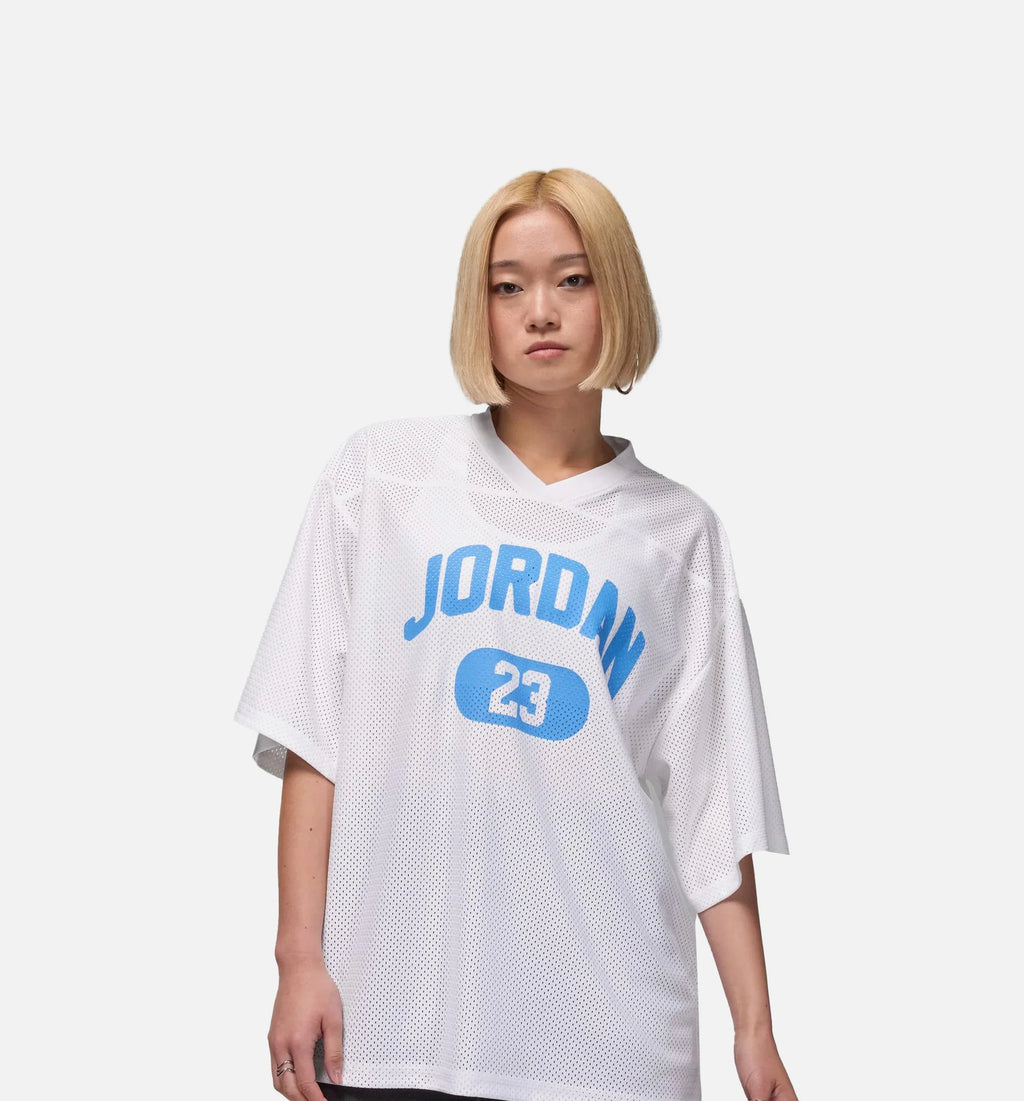 Brooklyn 23 Mesh Womens Jersey White University Blue