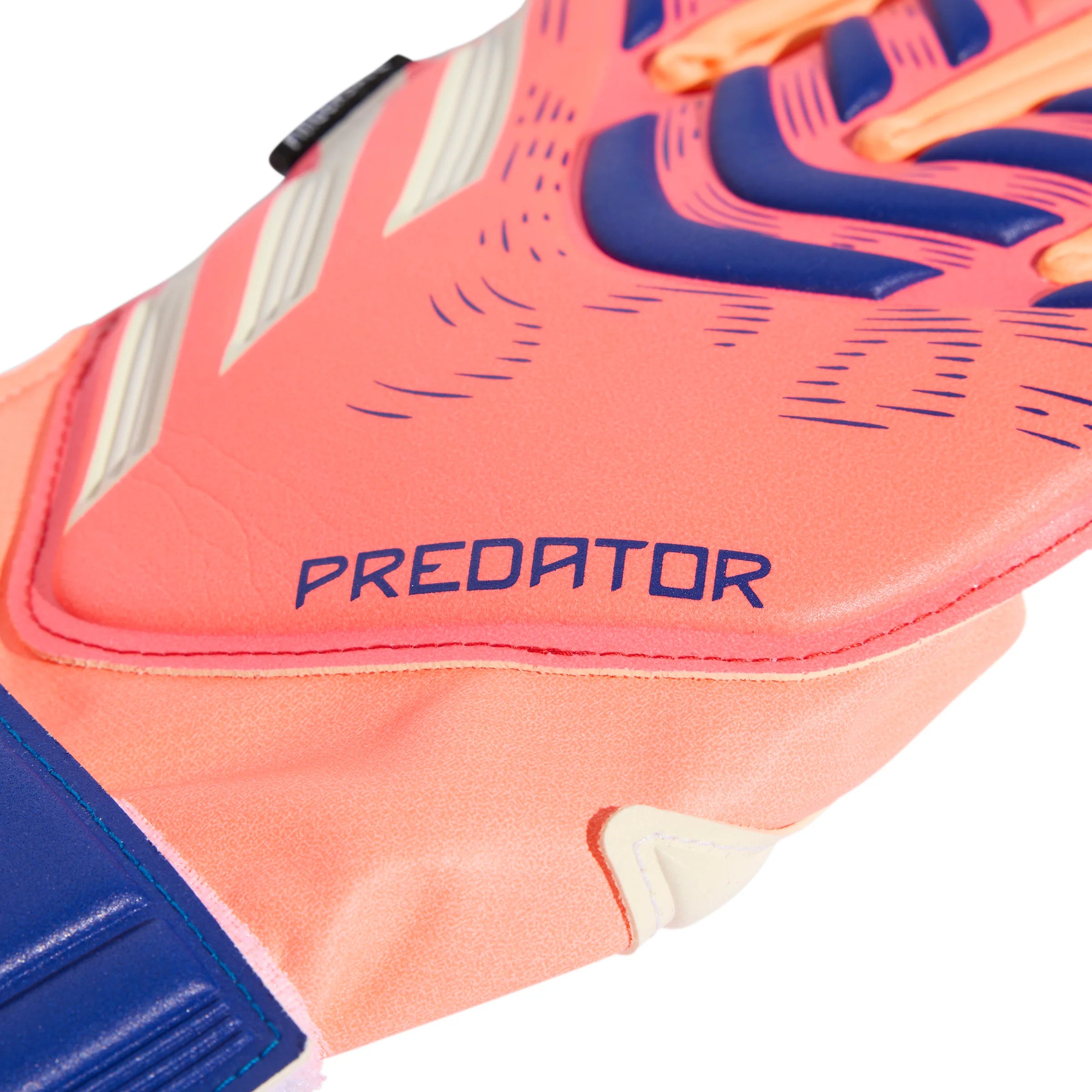 adidas Predator Match Fingersave Goalkeeper Youth Soccer Gloves Orange White Blue