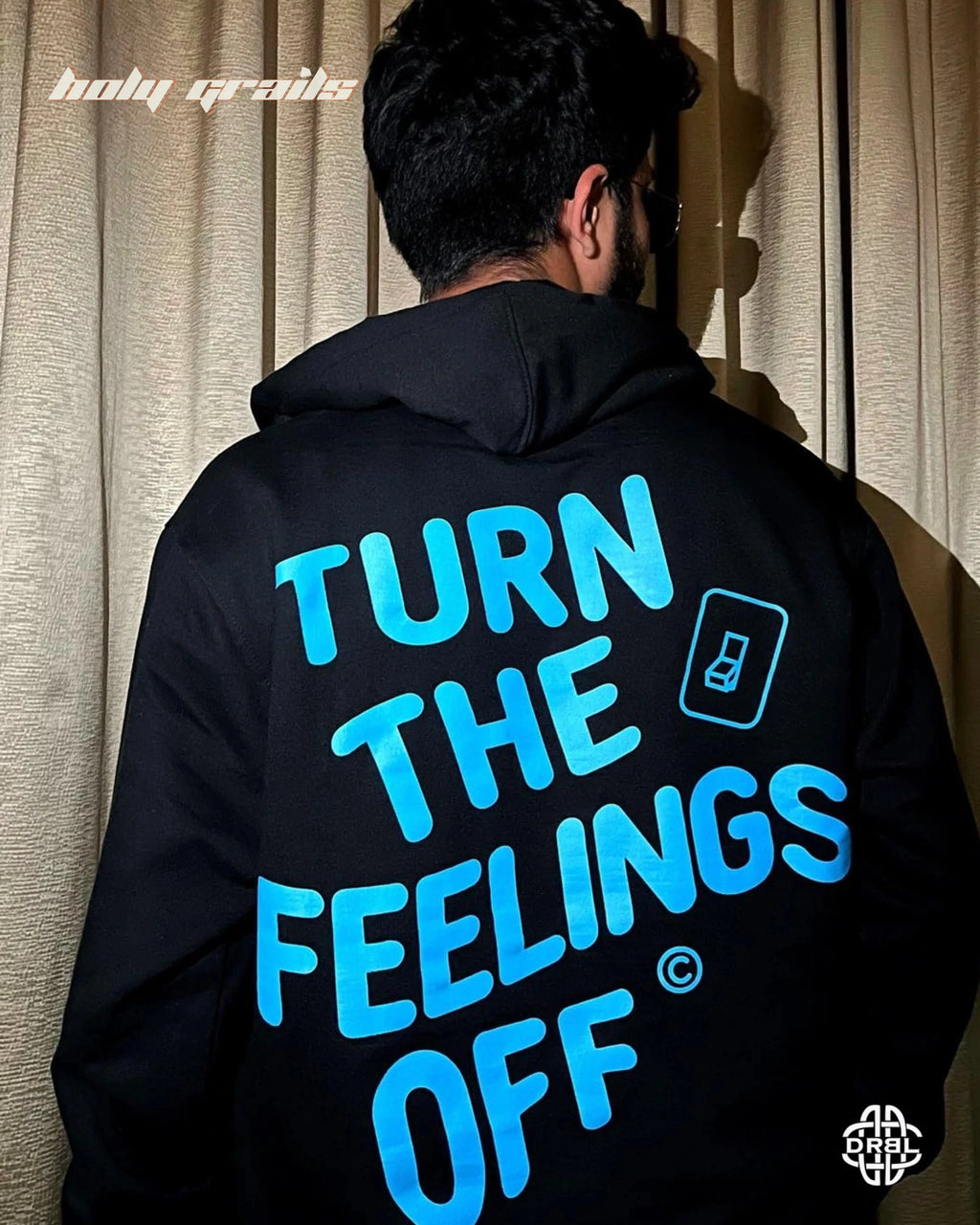 Turn the Feeling Off Black Hoodie HG x DRBL