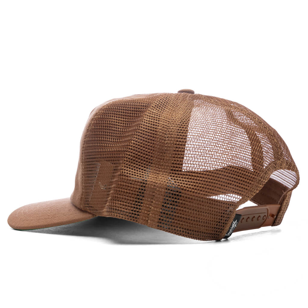 Md Big Stock Mesh Cap Brown