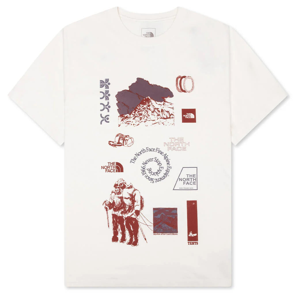 Indigo Illusion Regular S S Tee White Dune