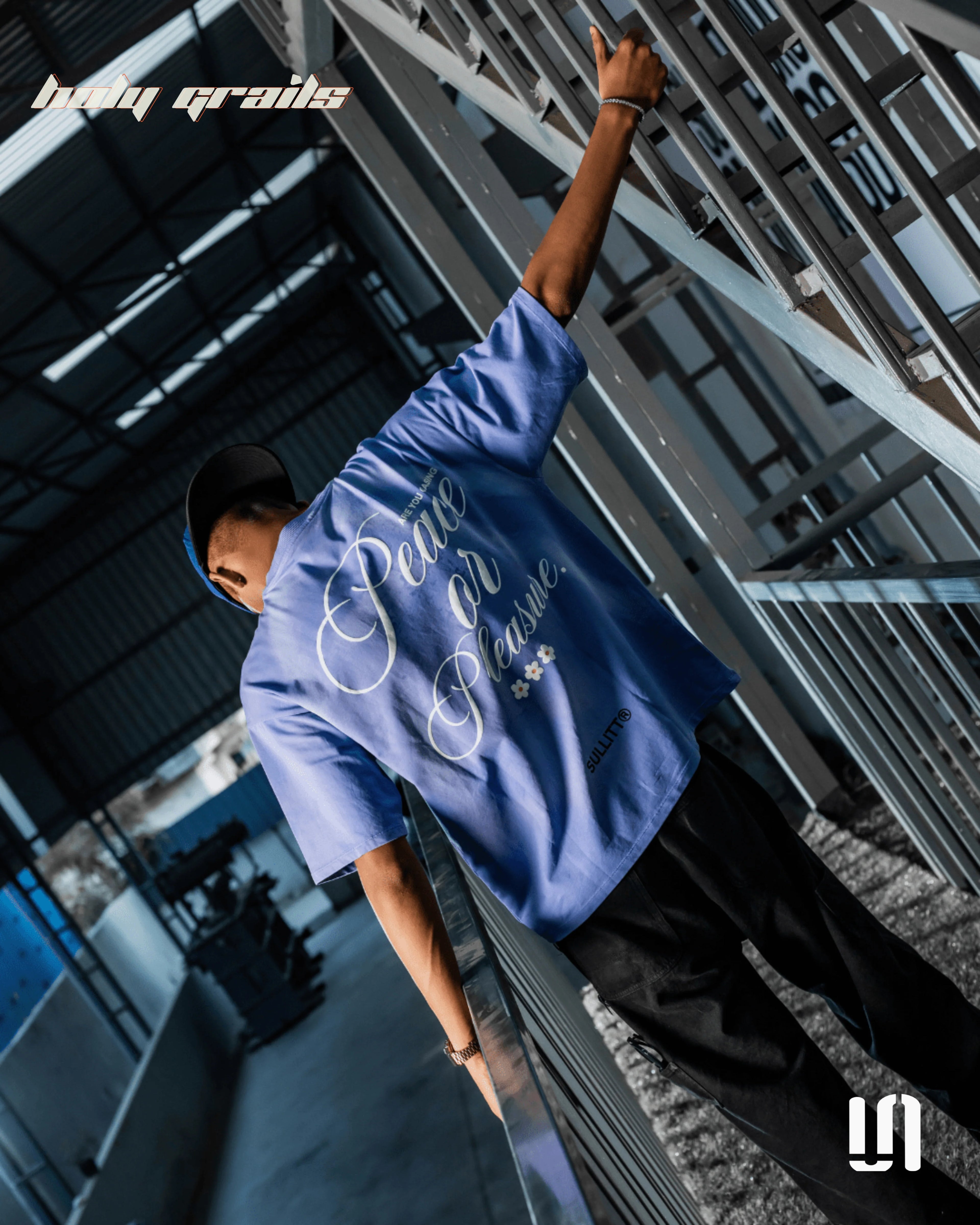Peace n Pleasure Blue Wash Tee HG x Sullitt