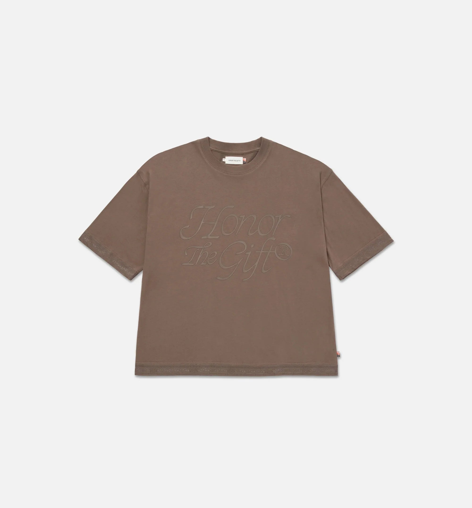 HTG Box Mens Short Sleeve Shirt Brown