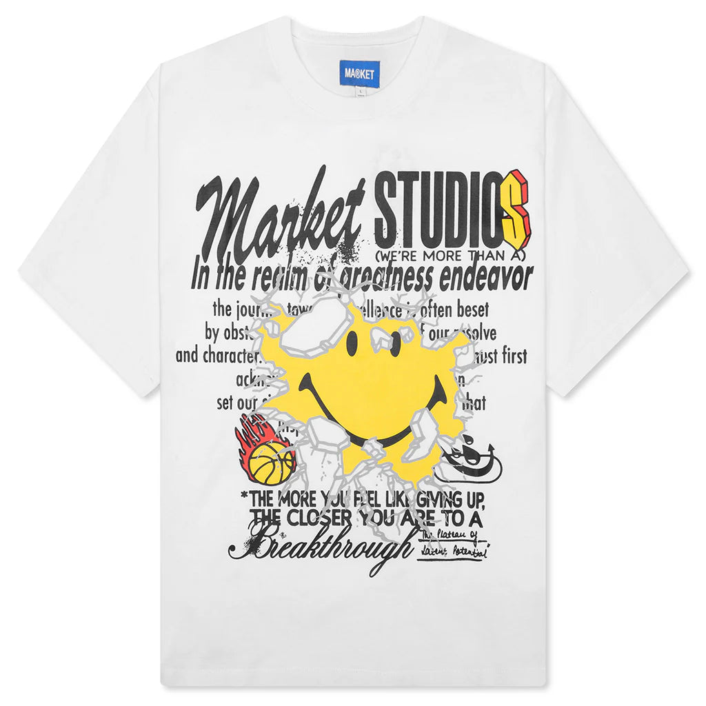 Smiley Greatness T Shirt White