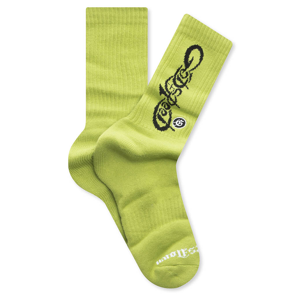 New Age Logo Sock Neon Green Black