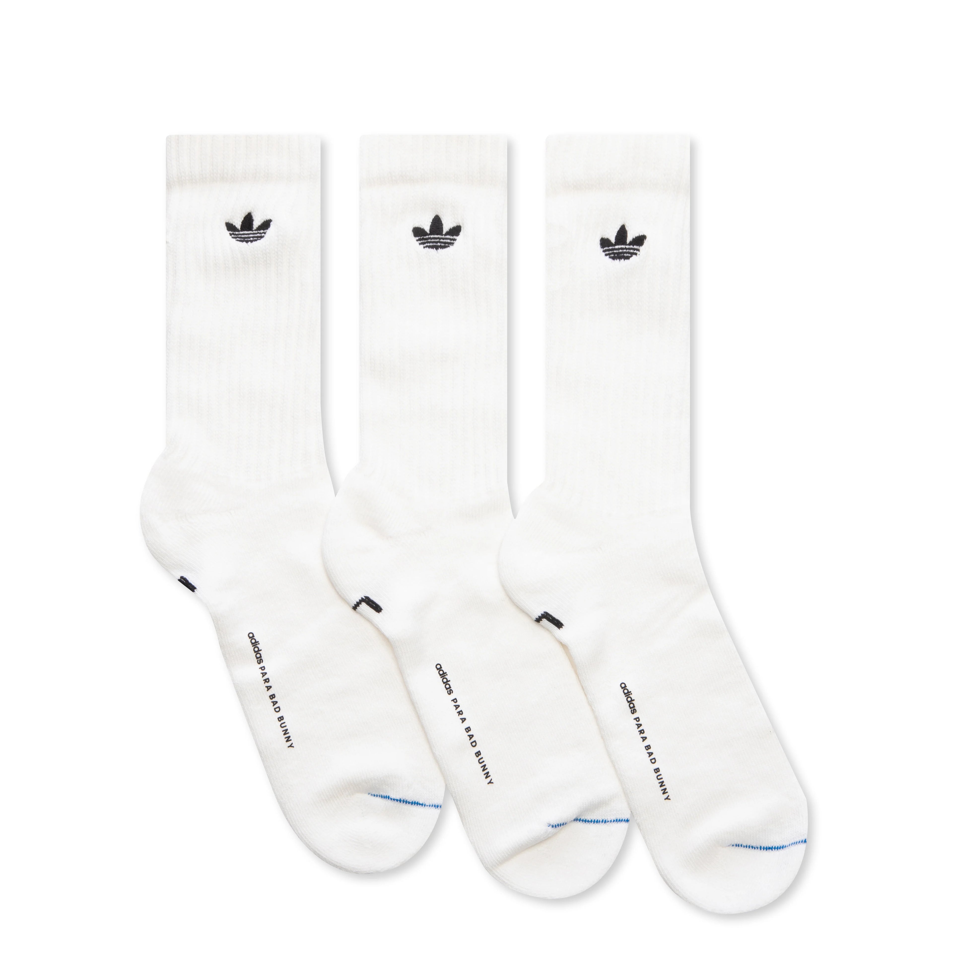 adidas Originals x Bad Bunny Crew Sock 3 Pack Crew White