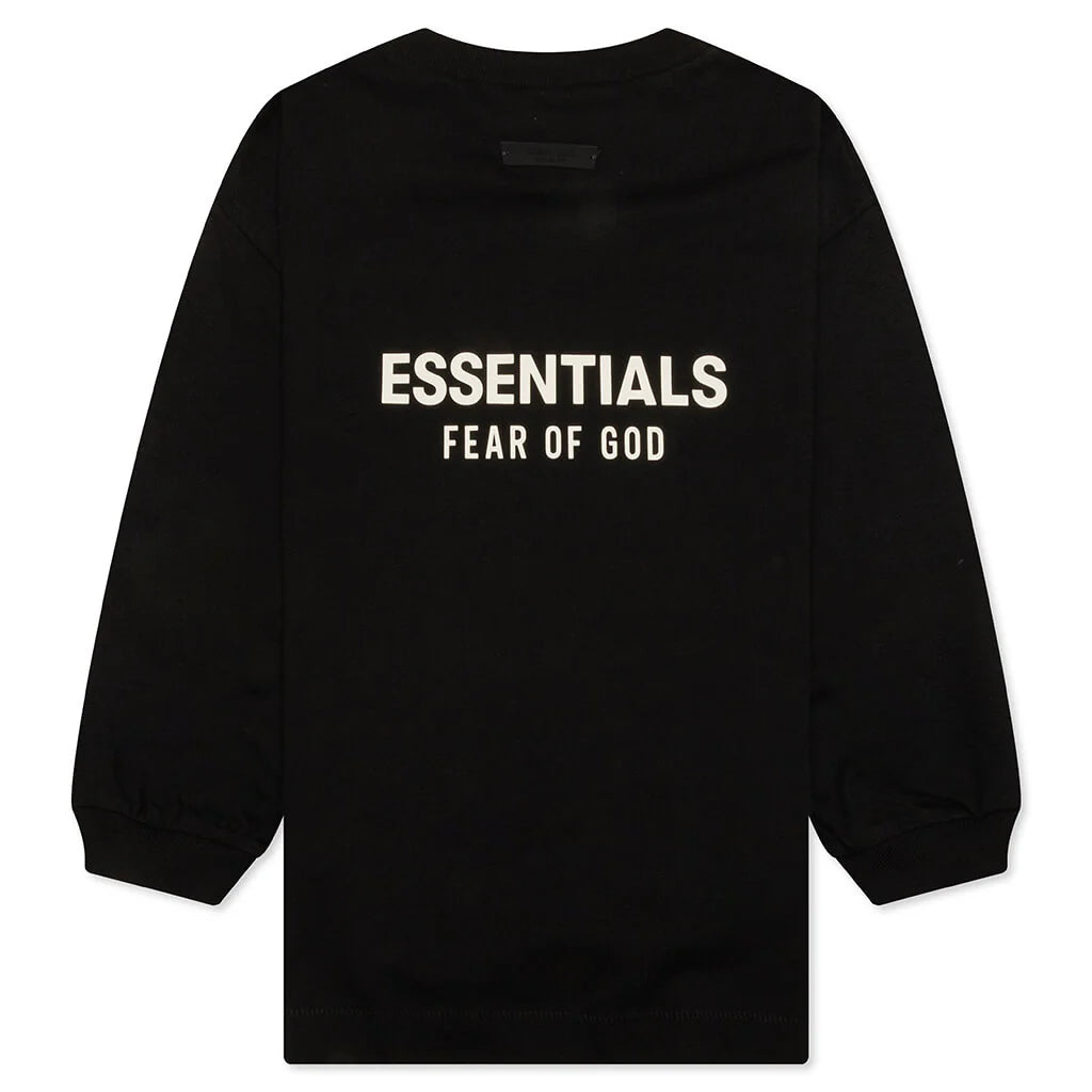 Kids Jersey Long Sleeve Tee Black