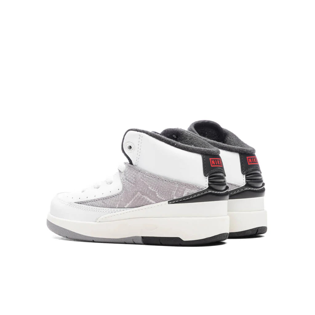 Air Jordan 2 Retro TD Python White Fire Red Cement Grey
