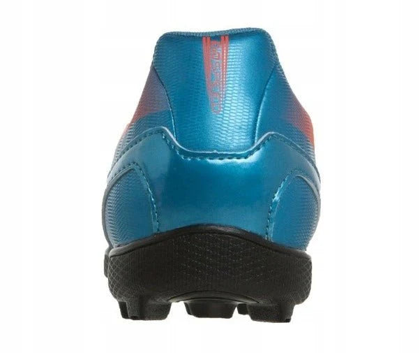 PUMA Kids evoSPEED 52 TT Jr Turf Football Boots Blue Fluro Peach