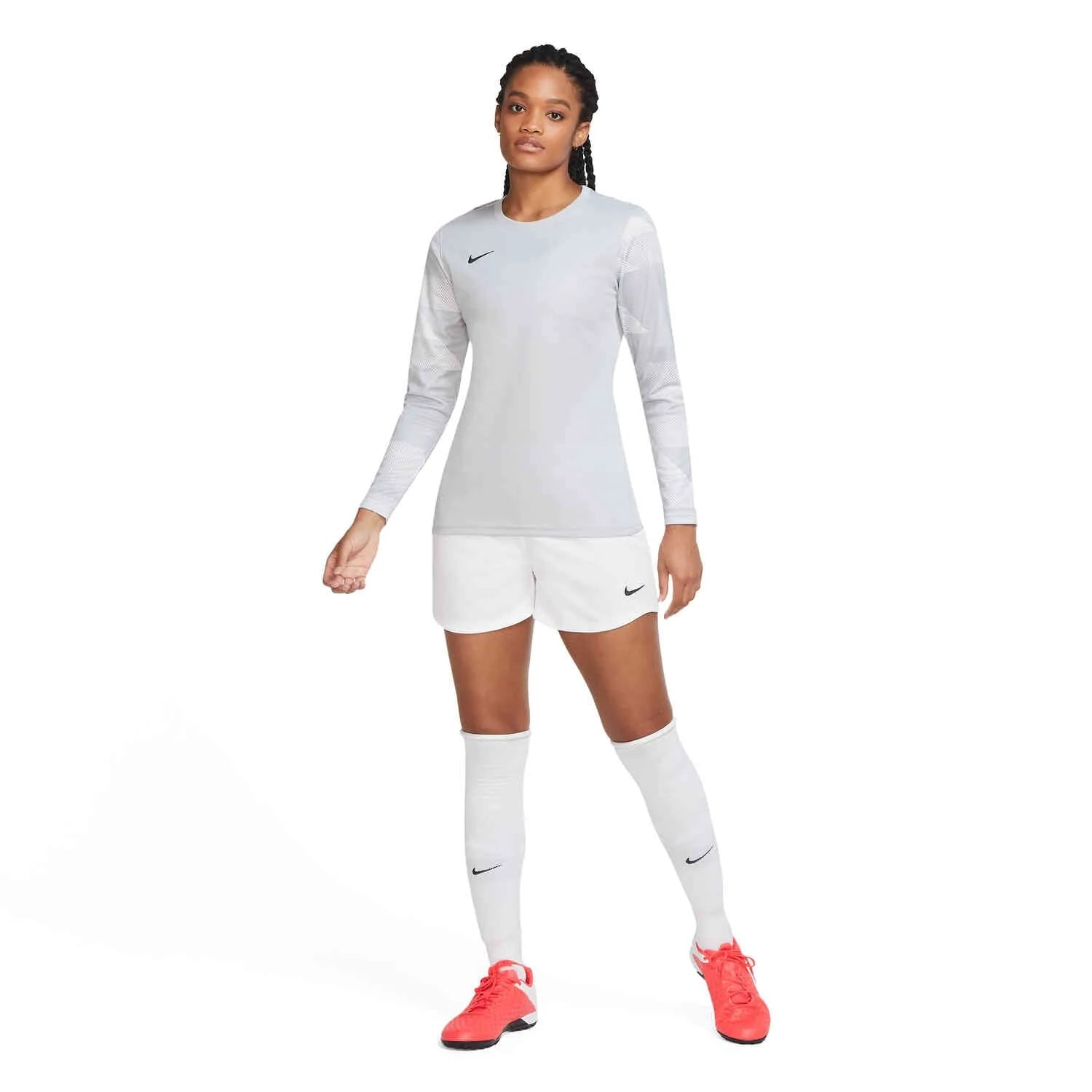 Nike Womens Dri Fit Park IV Goalkeeper Jersey Wolf Grey White Black