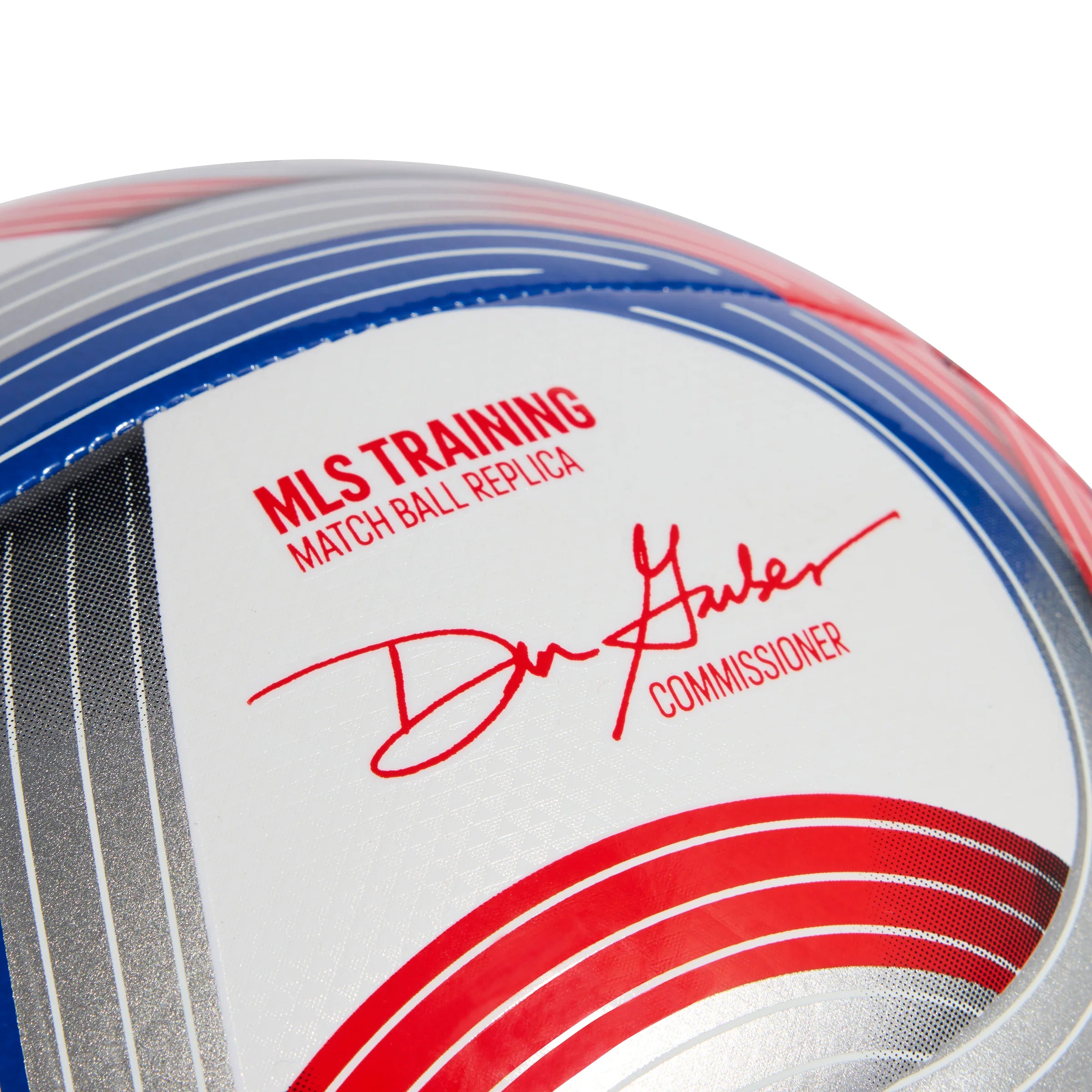 adidas 2026 Major League Soccer Training Ball White Royal Blue Red Silver