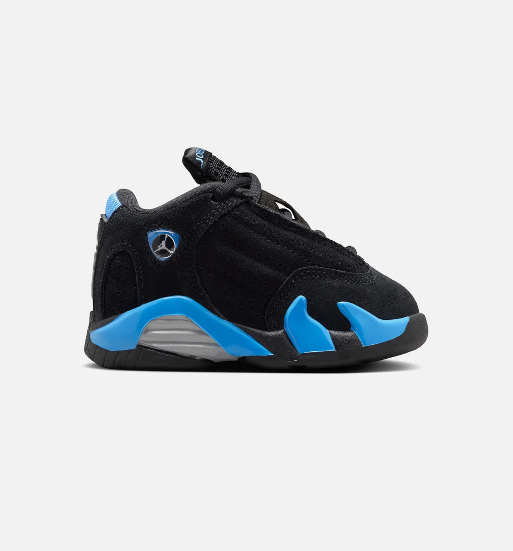 Air Jordan 14 Retro Black University Blue Infant Toddler Lifestyle Shoe Black White University Blue