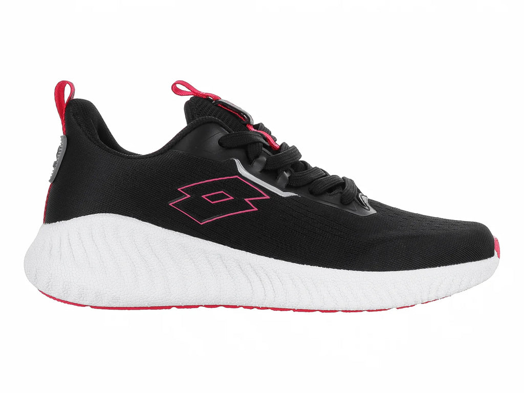 Tenis LOTTO Zanasi Negro con Rosa para Mujer