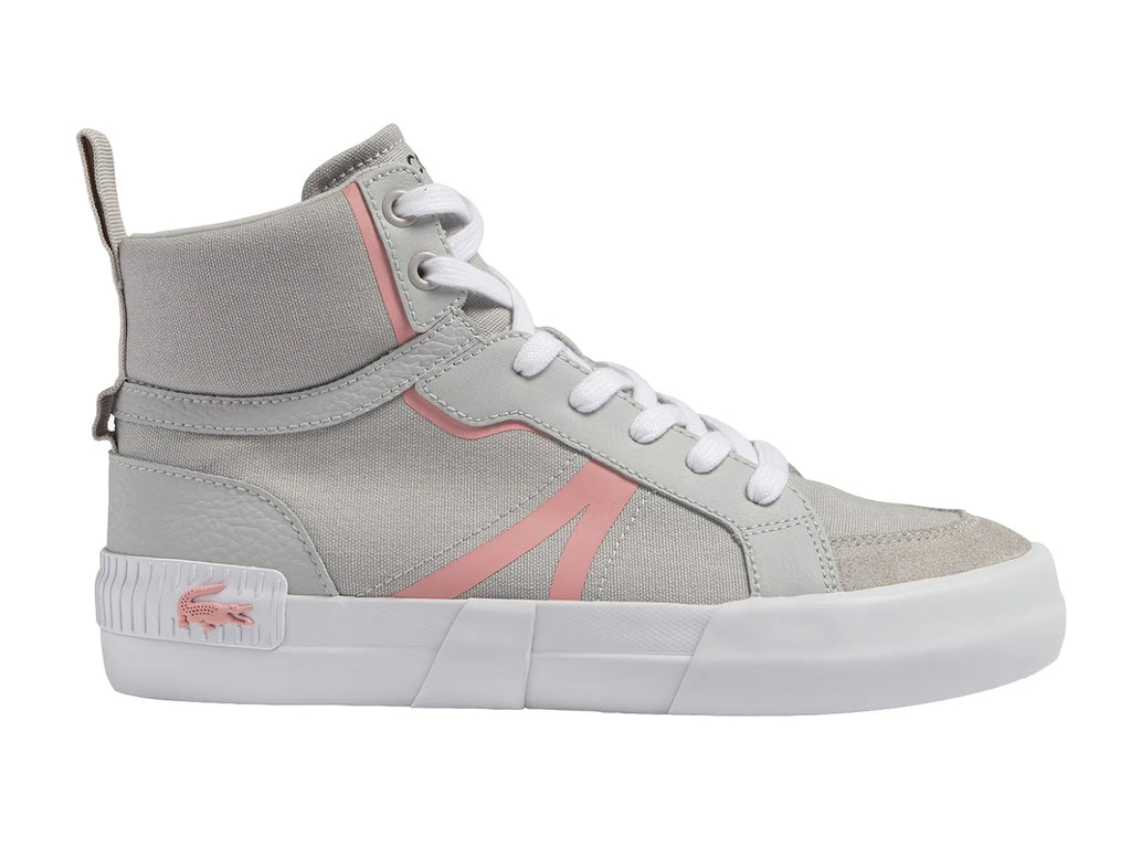 Tenis Lacoste L004 Mid Gris y Rosa para Mujer