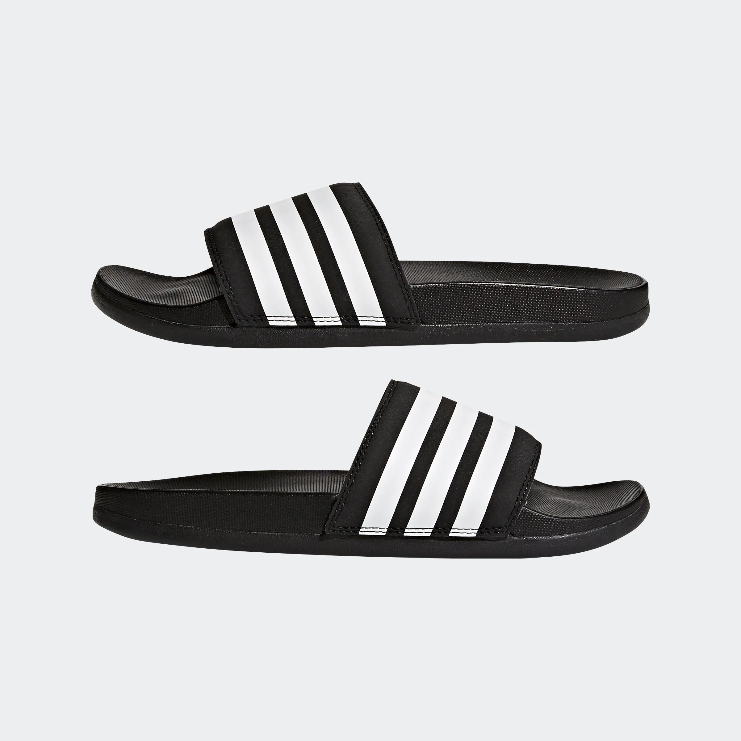 adidas Womens Adilette Comfort Slides Black White