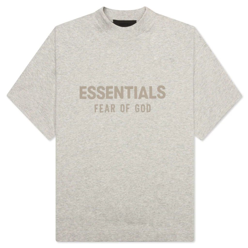 Kids Crewneck T Shirt Light Heather Grey