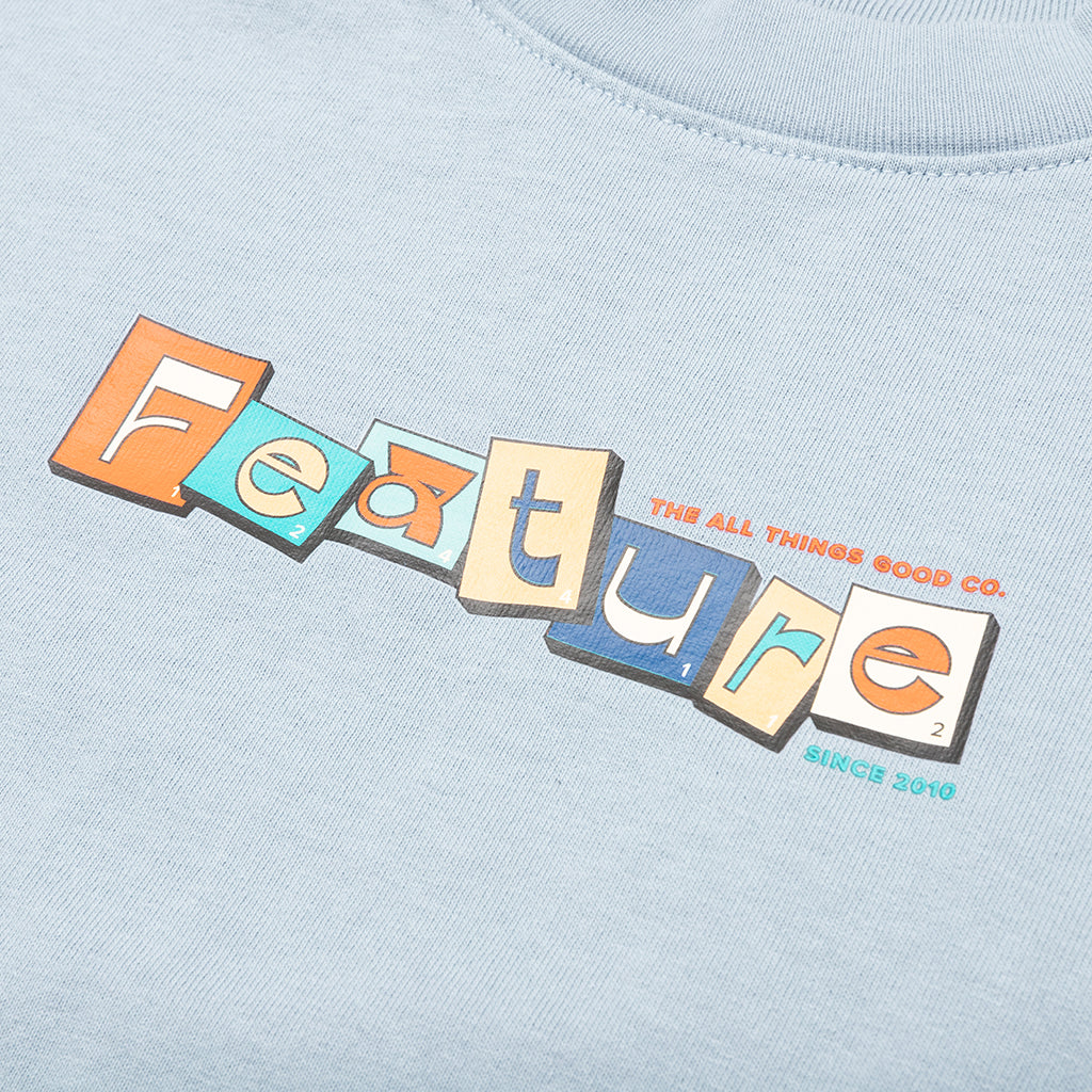 Kids Scrabble Tee Clear Blue