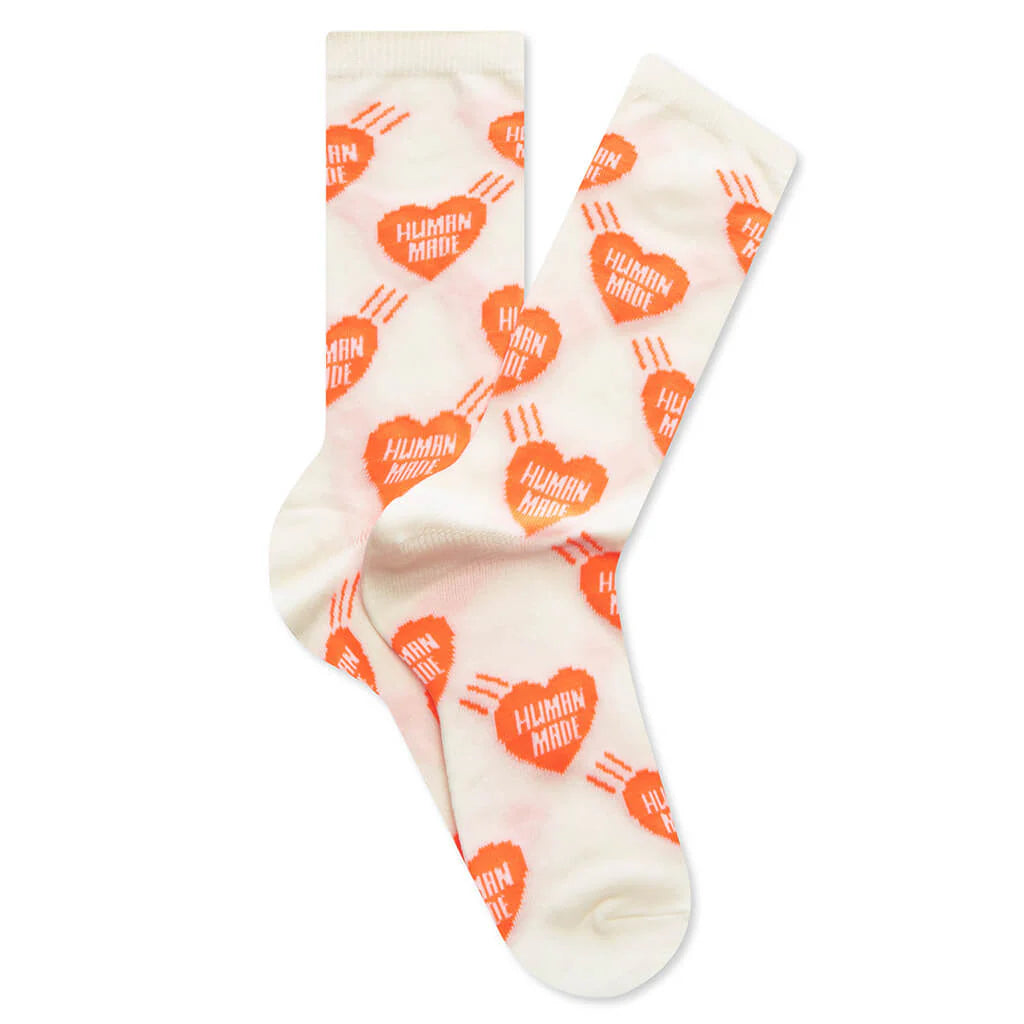 Heart Socks Orange