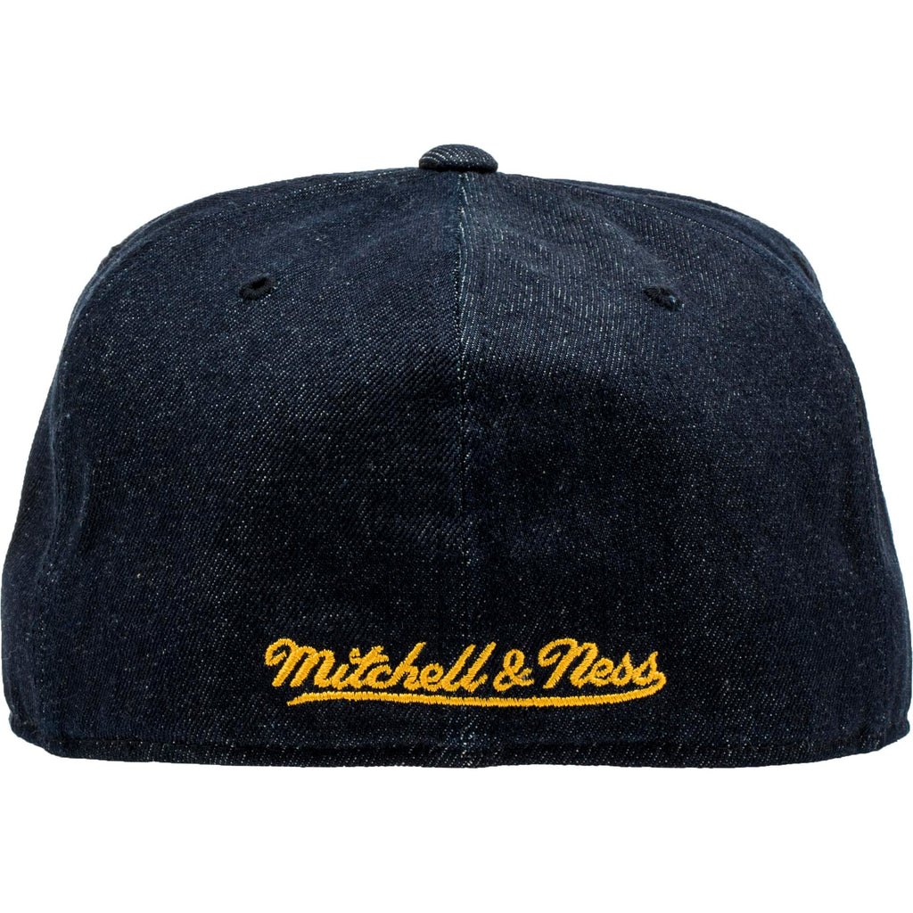 Los Angeles Lakers Mens Fitted Hat Denim