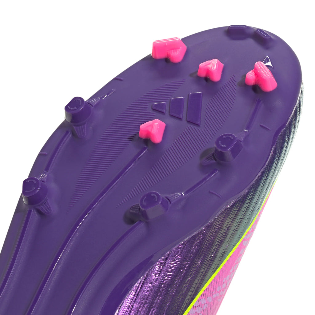 adidas F50 LEAGUE Laceless FG MG Youth Soccer Cleats Purple White Lemon
