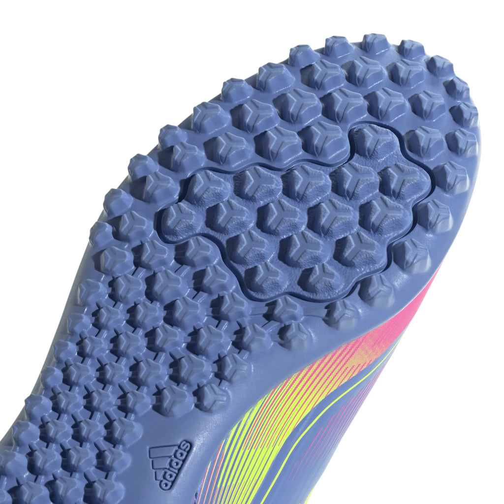 adidas F50 Club Turf Boots Junior Blue Lemon