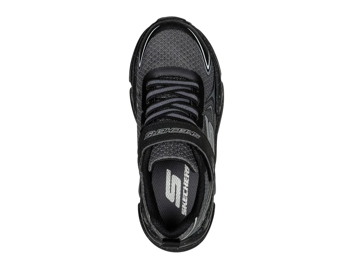Tenis Skechers Wavetronic Gris y Negro para Niño