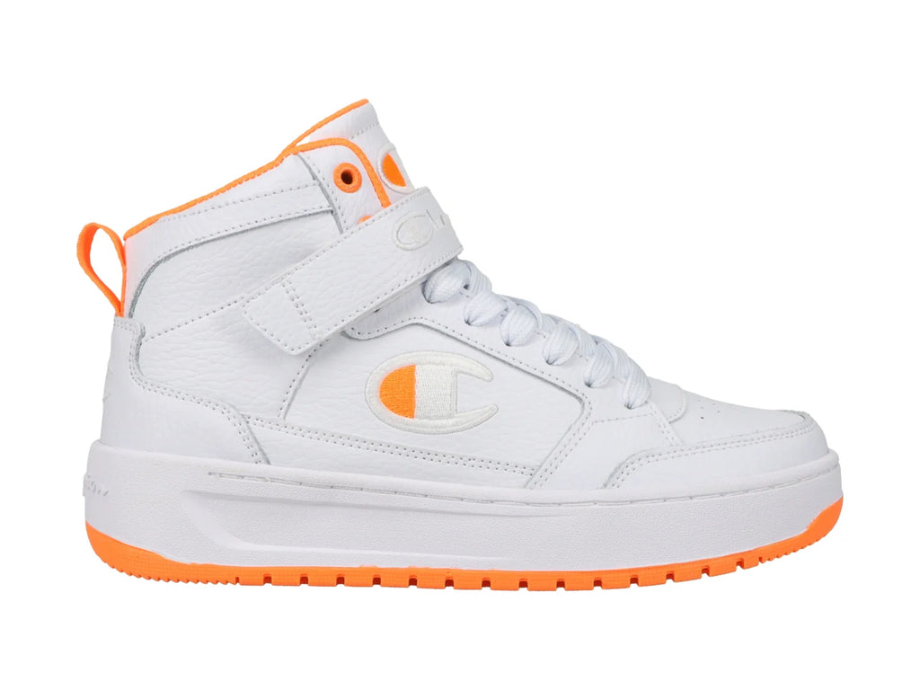 Tenis Champion Drome Hi Blanco y Naranja para Niño